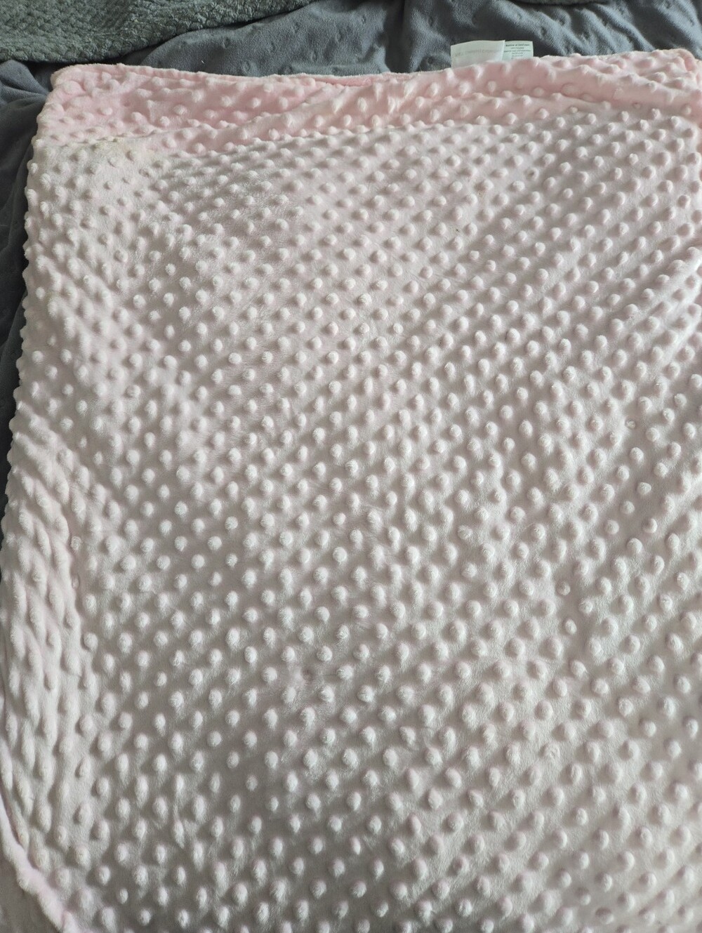Soft Pink Dimple Minky Weighted Blanket